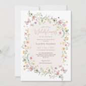 Invitation Baby Shower Bohème Fleur de Printemps pour Bébé Fi (Devant)