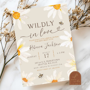 Invitation Baby Shower Bohème Fleur Sauvage Amoureuse Bridale