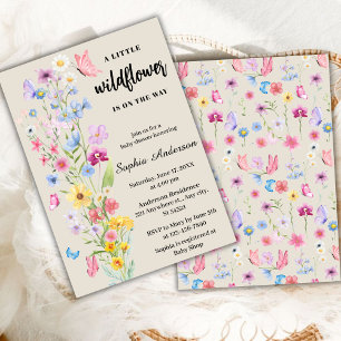 Invitation Baby Shower Bohème Fleuriste Neutre