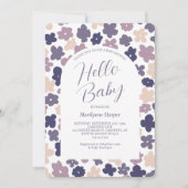 Invitation Baby Shower Bohème Mignon Fleur de Marguerite (Devant)