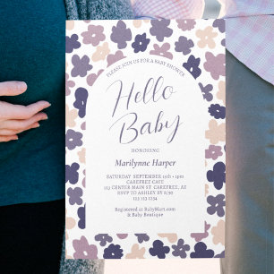Invitation Baby Shower Bohème Mignon Fleur de Marguerite