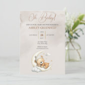 Invitation Baby-Shower Bohème Mixte (Debout devant)