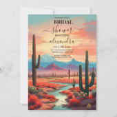 Invitation Baby Shower Bohème Moderne Désert Montagne (Devant)