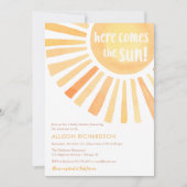 Invitation Baby shower bohème neutre en genre soleil (Devant)