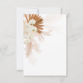 Invitation Baby shower Bohème Pampas Grass Terracotta Tan (Dos)