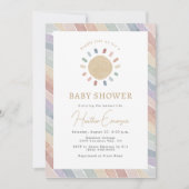 Invitation Baby Shower Bohème pour Bébé Soleil (Devant)