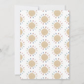 Invitation Baby Shower Bohème pour Bébé Soleil (Dos)