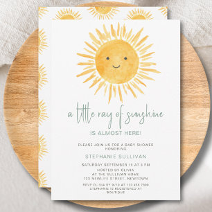 Invitation Baby Shower Bohème Un Petit Rayon de Soleil