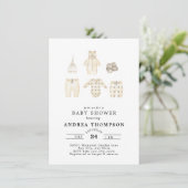 Invitation Baby shower Boho (Debout devant)