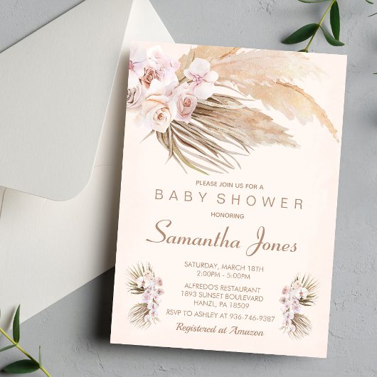 Invitation Baby shower Boho