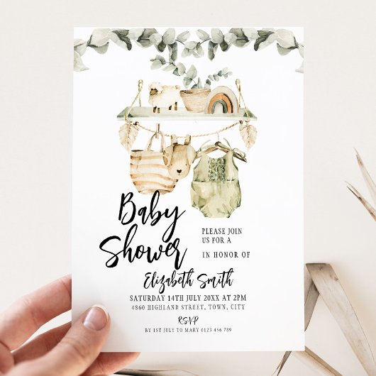 Invitation Baby shower Boho