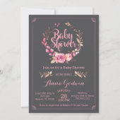 Invitation Baby shower Boho (Devant)