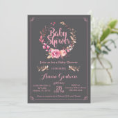Invitation Baby shower Boho (Debout devant)
