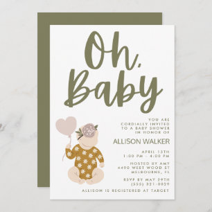 Invitation Baby shower Boho