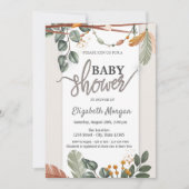 Invitation Baby shower Boho adorable (Devant)