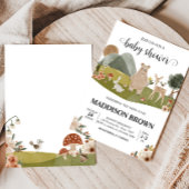 Invitation Baby shower Boho Animaux des bois