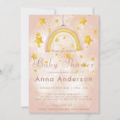 Invitation Baby Shower Boho Arc-en-Ciel Poussière Magique Éto (Devant)