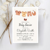 Invitation Baby shower Boho Baby Clothes