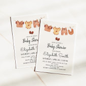 Invitation Baby shower Boho Baby Clothes