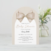 Invitation Baby shower Boho Beige moderne (Debout devant)