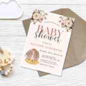 Invitation Baby shower Boho Blanchisserie