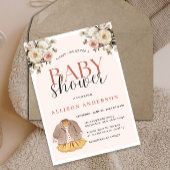 Invitation Baby shower Boho Blanchisserie
