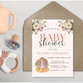 Invitation Baby shower Boho Blanchisserie