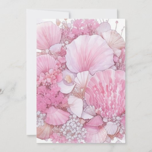 Invitation Baby shower Boho Blissful de l'océan rose (Dos)