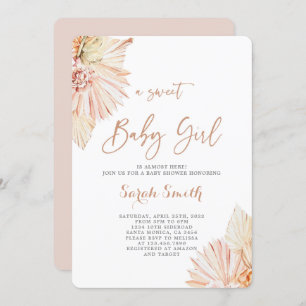 Invitation Baby shower Boho Blush
