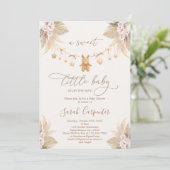 Invitation Baby shower Boho Bunny (Debout devant)