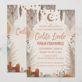 Invitation Baby Shower Boho Cielito Lindo (Devant / Derrière)