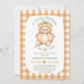 Invitation Baby shower Boho Citrouille d'ours (Devant)