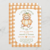 Invitation Baby shower Boho Citrouille d'ours (Devant / Derrière)