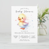 Invitation Baby shower Boho Custom Duck (Debout devant)