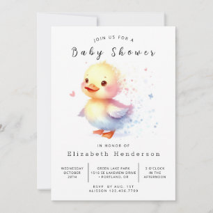 Invitation Baby shower Boho Custom Duck
