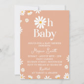Invitation Baby shower Boho Daisy (Devant)