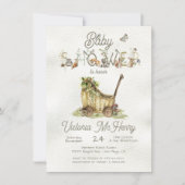 Invitation Baby shower Boho de la forêt boisée (Devant)