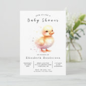 Invitation Baby shower Boho Digital Duck (Debout devant)