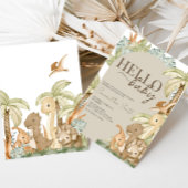 Invitation Baby shower Boho Dinosaur