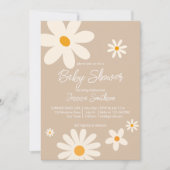 Invitation Baby shower boho du désert de marguerite fleurie (Devant)