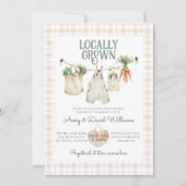 Invitation Baby shower Boho du marché des fermiers cultivés l (Devant)