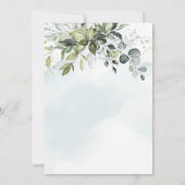 Invitation Baby shower Boho Dusty Blue Eucalyptus Greenery (Dos)