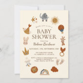 Invitation Baby shower Boho Élégant (Devant)