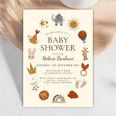 Invitation Baby shower Boho Élégant