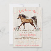 Invitation Baby shower Boho Filly Horse (Devant)
