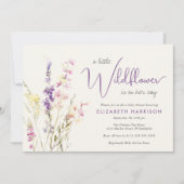 Invitation Baby shower Boho Fleur sauvage Watercolor (Devant)