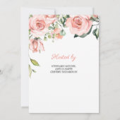 Invitation Baby shower boho fleuri (Dos)