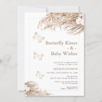 Baby shower Boho Floral Butterfly Kisses