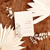 Invitation Baby shower Boho | Floral d'automne mod