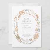 Invitation Baby shower Boho Genre Neutre Vêtements de bébé (Devant)